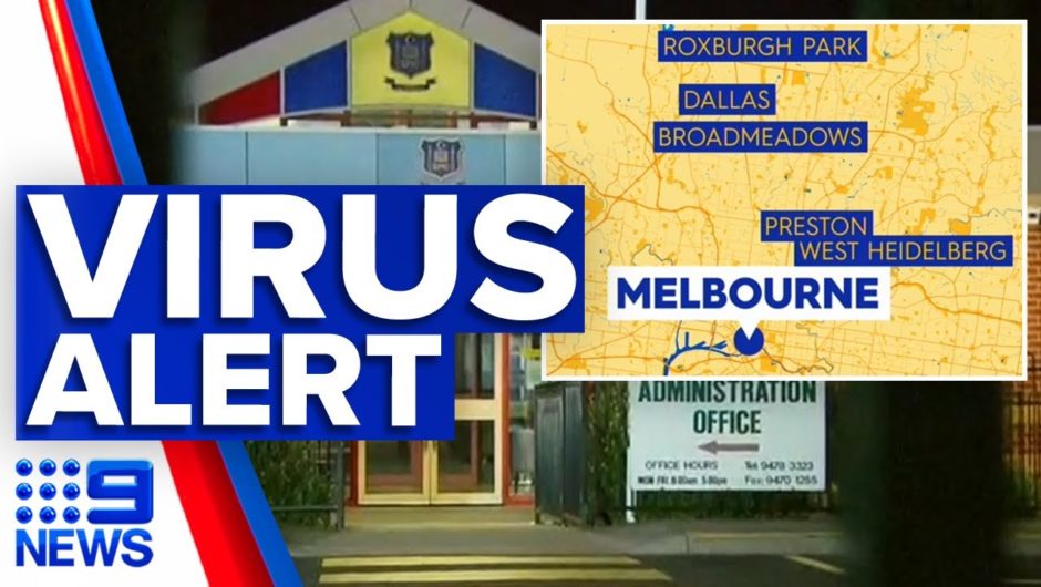 Coronavirus: New COVID-19 alert for Melbourne's north | 9 News Australia