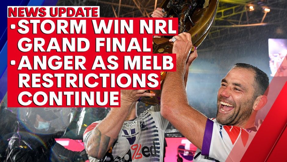 7NEWS Update: Storm take out NRL Grand Final; anger over delays in easing VIC restrictions | 7NEWS