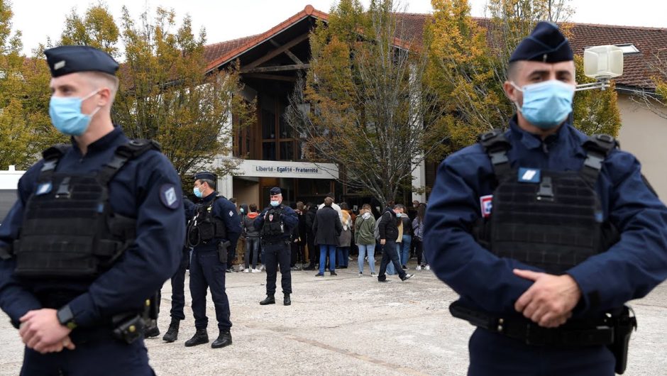 Suspect shot by police after teacher beheaded in France