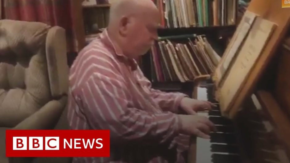 Composer with dementia hears piece for first time – BBC News