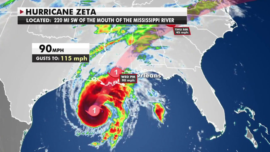 Live Updates: Hurricane Zeta battering Gulf Coast ; At least 1 dead