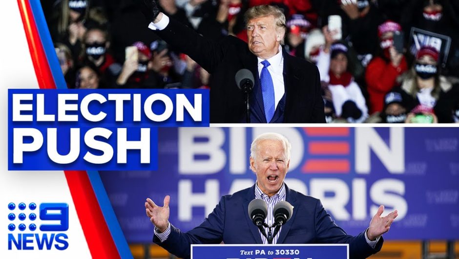 Trump and Biden ramp up campaign efforts to vote early | 9 News Australia