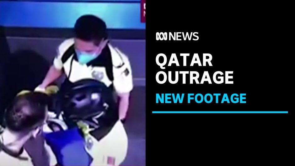 Video emerges of the moments after a newborn baby is found in Doha airport | ABC News