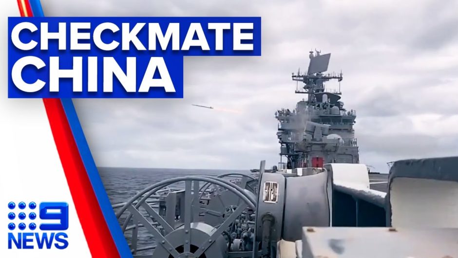 Warships sail in a show of strength against China | 9 News Australia