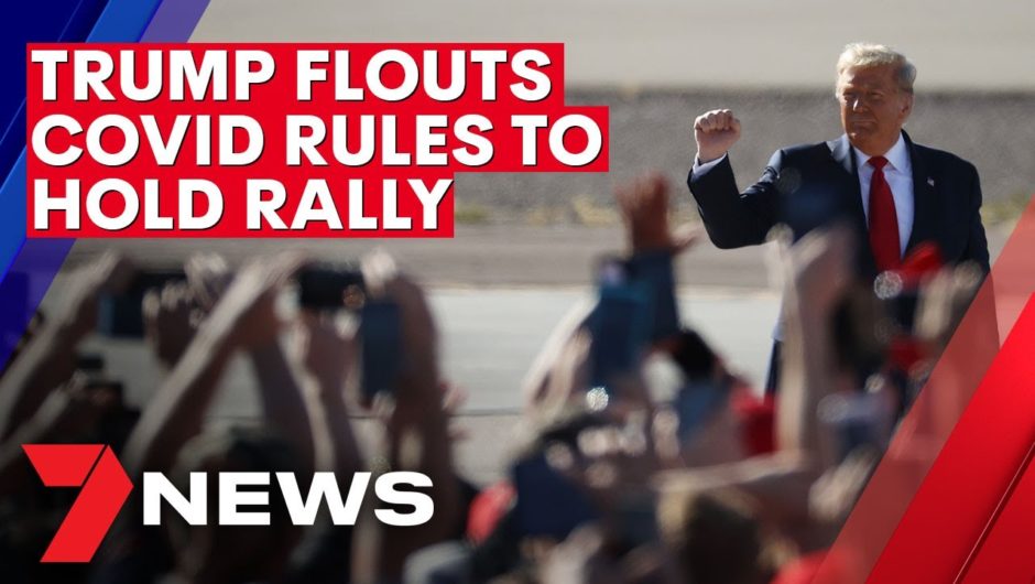 Trump flouts COVID rules to hold Arizona rally | 7NEWS