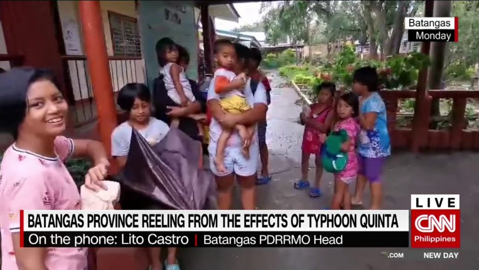 Batangas city under a state of calamity due to 'Quinta"