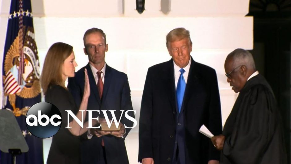 ABC News Live Update: Amy Coney Barrett takes oath to become Supreme Court justice