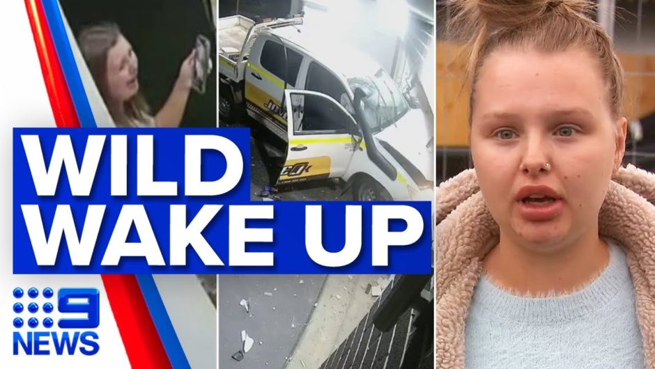 Ute catapults into house as owner slept inside | 9 News Australia