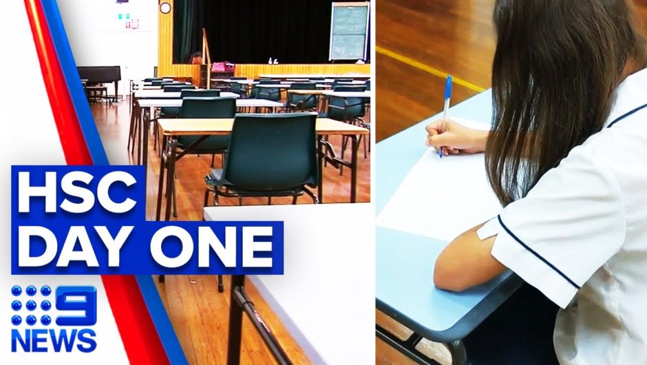 Coronavirus: HSC commences in COVID-safe exam room | 9 News Australia