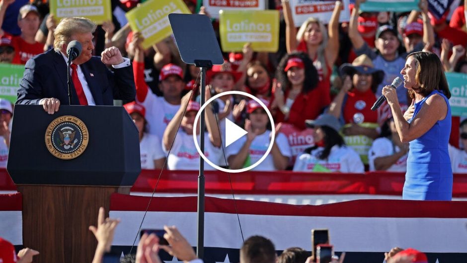 Video: ‘Quick, Quick, Quick’: Trump Rushes Martha McSally at Rally