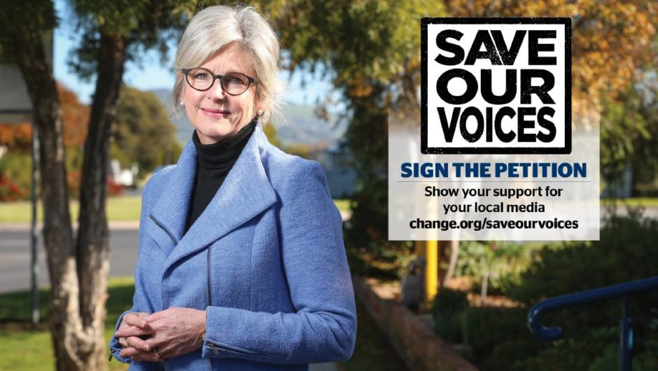 Independent MP Helen Haines backs Save Our Voices, says local media is crucial | The Canberra Times