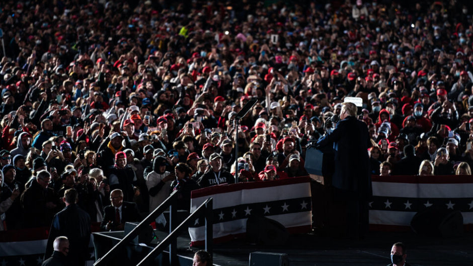 Trump Rallies Have Crowds. Biden Rallies Have Cars. Both Are OK With That.