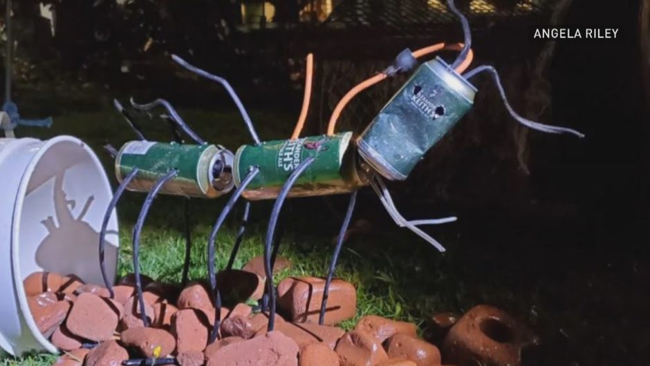 Nova Scotia home scares with Halloween display of ocean pollution