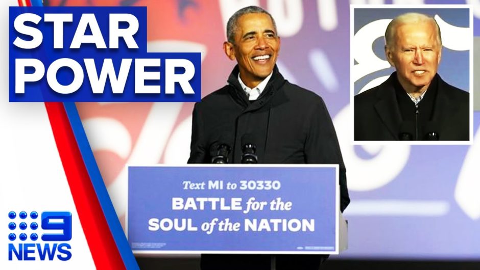 Barack Obama joins forces with Joe Biden | 9 News Australia