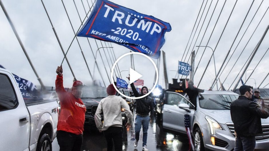 Video: Video Shows Trump Supporters Blocking Highways and Streets