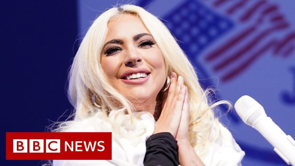 Lady Gaga campaigns for Biden – BBC News