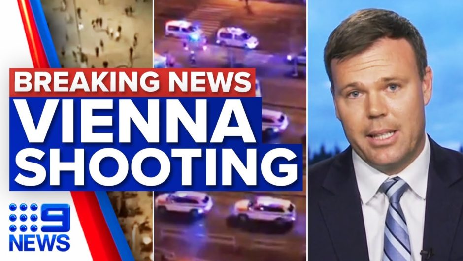 Suspected terror attack unfolding in Vienna | 9 News Australia