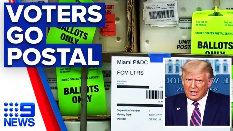 Record numbers of postal voters in US | 9 News Australia