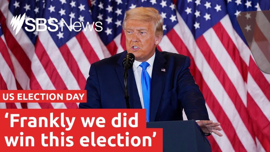 Donald Trump claims victory in US election ahead of final vote count I SBS News