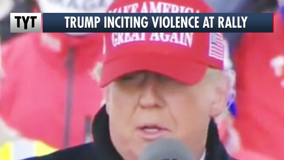 Trump Trucks Run Down Biden Bus, Trump Cheers