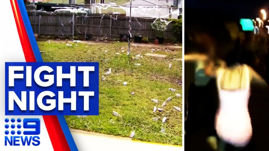 Halloween party in Lake Macquarie damages neighbourhood | 9 News AUstralia