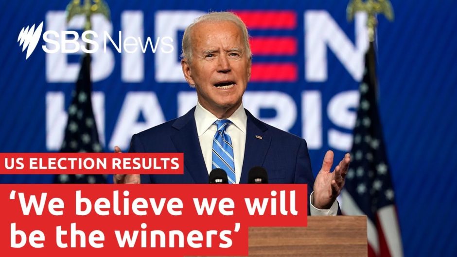 Joe Biden calls for unity after he was declared the winner of Wisconsin I SBS News