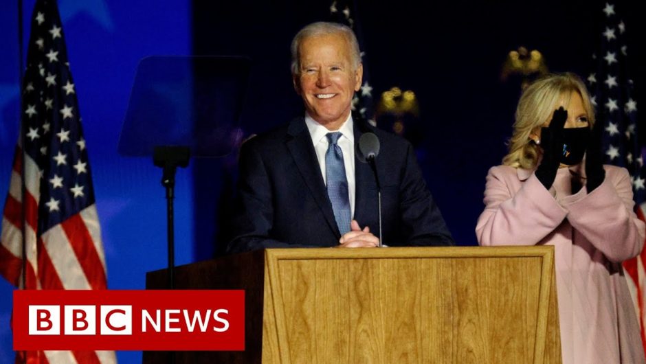 US Election 2020: Biden makes statement in Delaware – BBC News