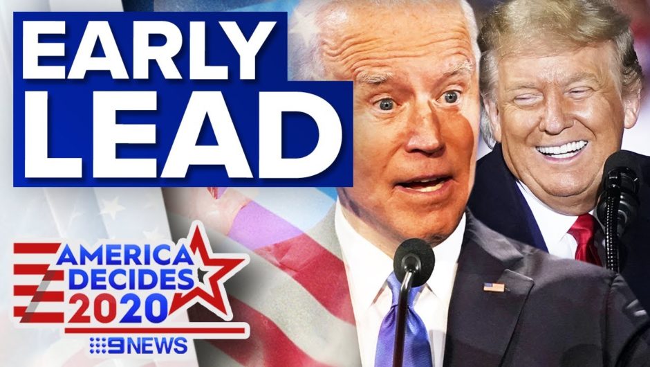 Biden takes early lead as Trump gains momentum: US Election | 9 News Australia