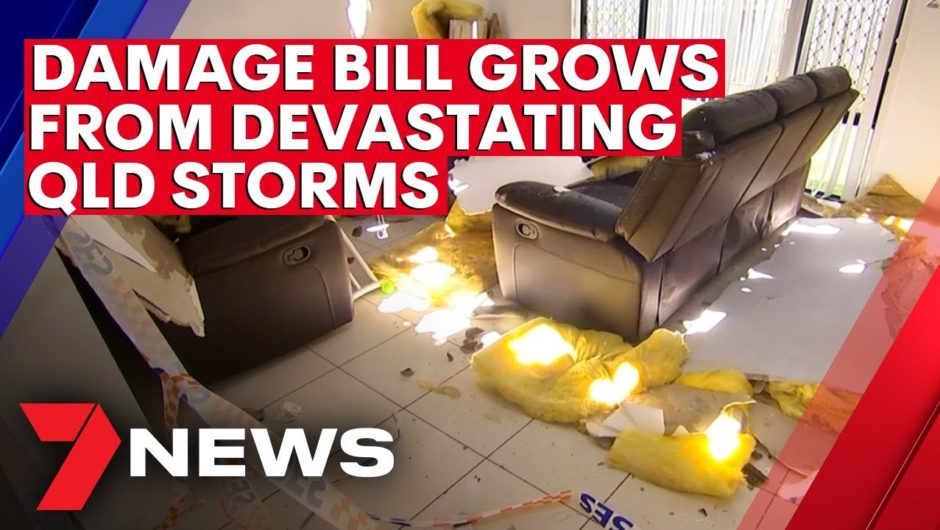 Clean up continues after giant hail smashes South East Queensland homes | 7NEWS