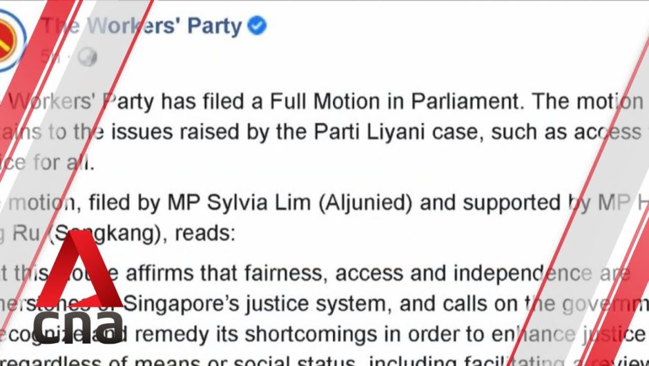 WP chairman Sylvia Lim files full motion for Parliament to debate Parti Liyani’s case