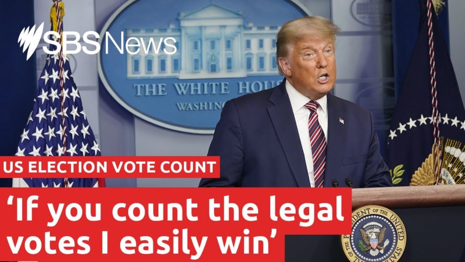 Donald Trump falsely claims election is being stolen from him I SBS News
