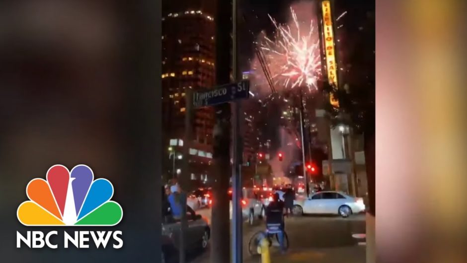 People Celebrate In Streets Of Los Angeles After Dodgers Win World Series | NBC News NOW