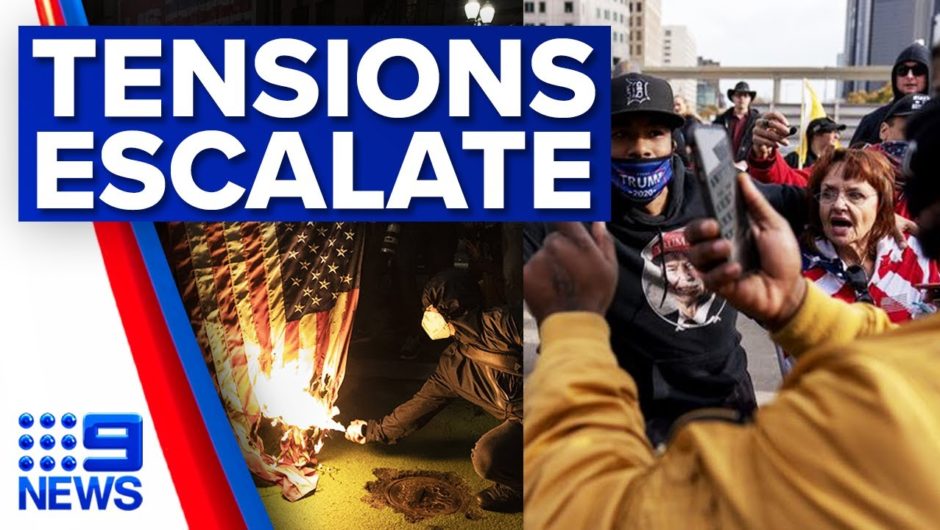 Protests erupt as Trump threatens to stop the vote count | 9 News Australia