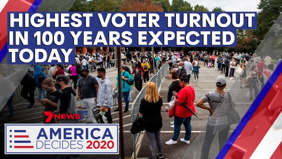 America Decides 2020: Highest voter turnout in a century for US election | 7NEWS