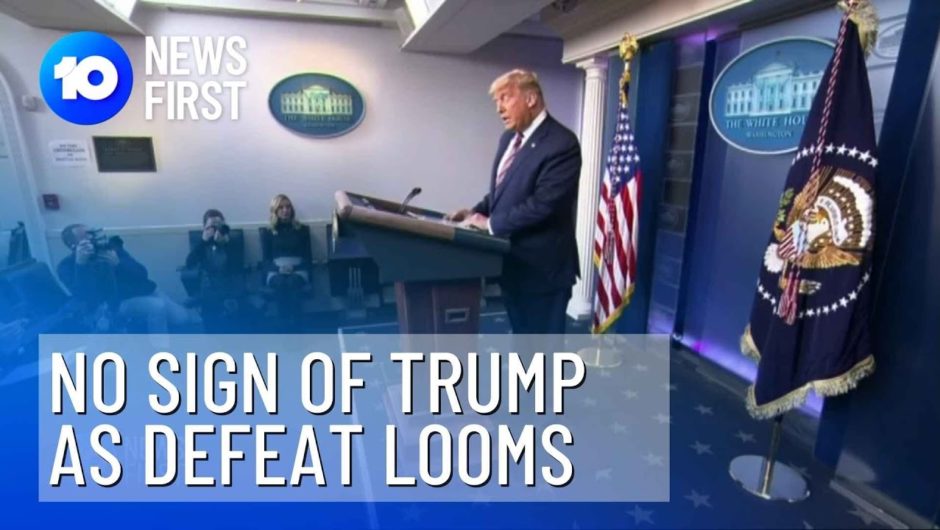 No Sign Of Trump As Defeat Looms | 10 News First