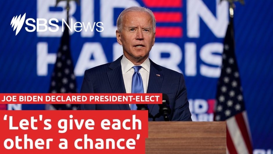 Joe Biden speaks as US President-elect I SBS News
