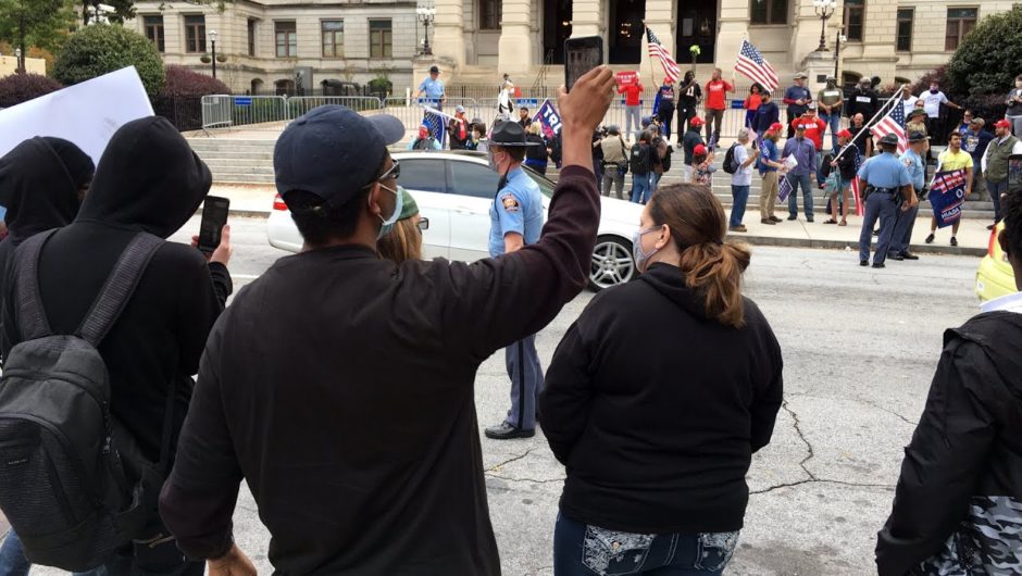 Pro-Trump, anti-Trump protesters converge in Atlanta