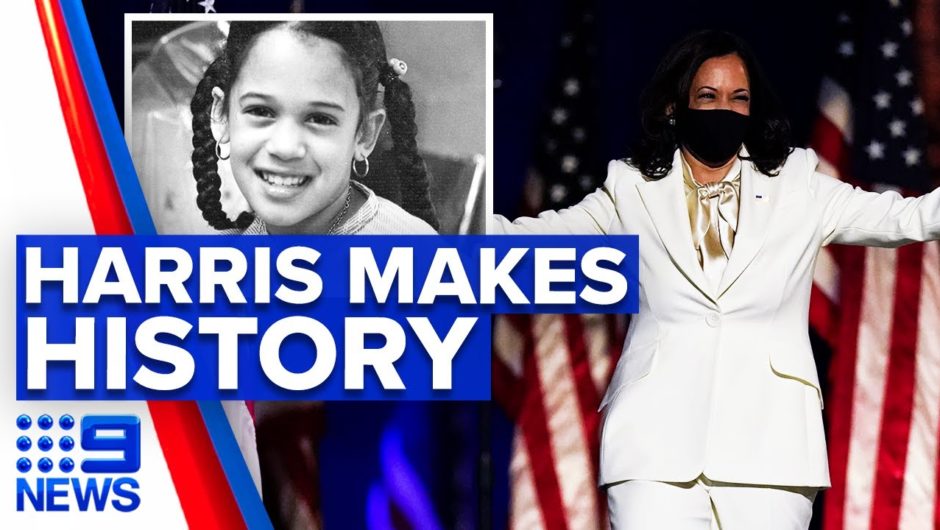 Kamala Harris makes history as first Vice President-elect | 9 News Australia