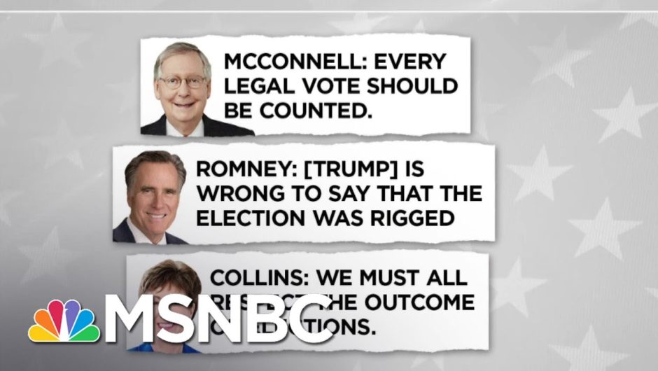 GOP Split Over Trump's False 'Rigged' Election Claims | Andrea Mitchell | MSNBC