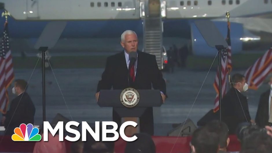 Pence On Campaign Trail Despite COVID Positive Staff As Cases Surge Across Country | Andrea Mitchell