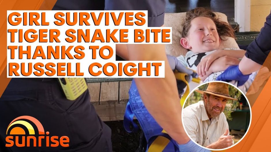 Russell Coight's All Aussie Adventures saves the life of Geelong girl bitten by tiger snake | 7NEWS