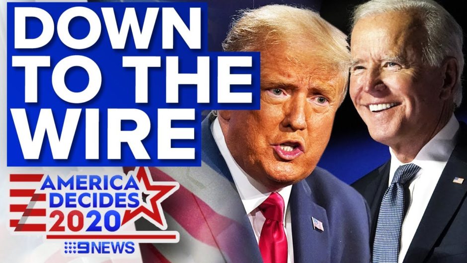 Trump and Biden neck-and-neck as US election results roll in | 9 News Australia