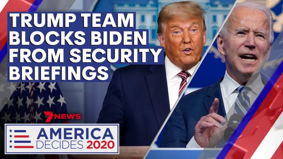 Trump administration blocks Joe Biden's access to daily intelligence briefings | 7NEWS