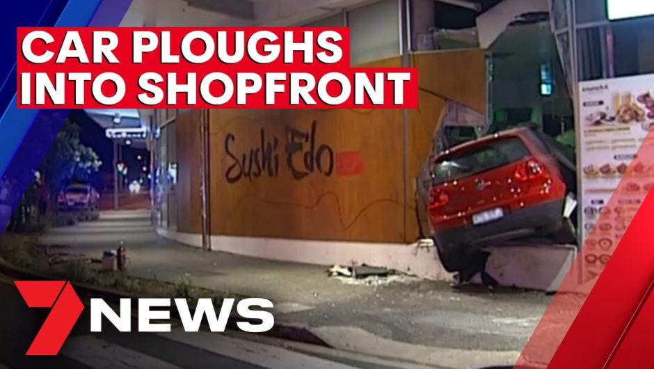 Car ploughs into Brisbane shopfront | 7NEWS