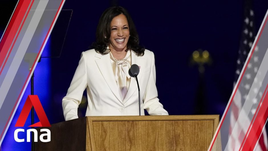 VP-elect Kamala Harris: "While I may be the first woman in this office, I will not be the last"