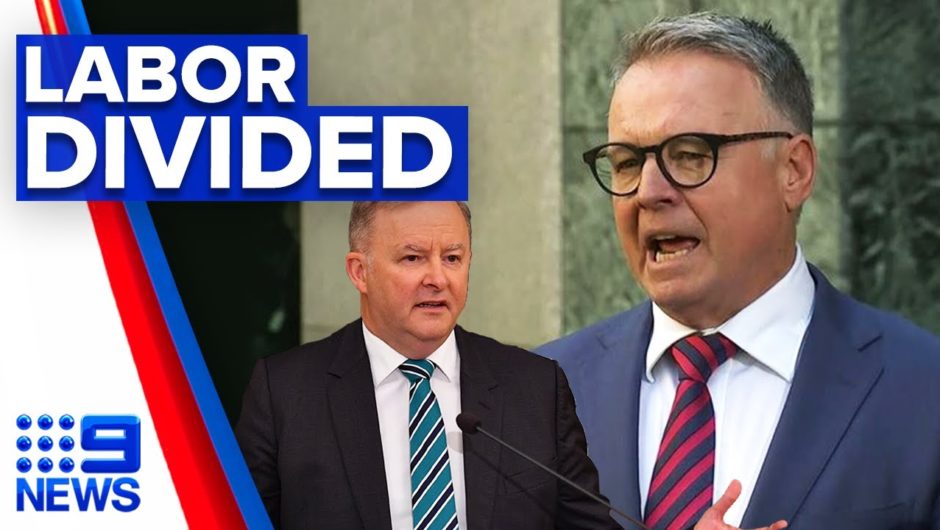 MP Joel Fitzgibbon resigns from front bench, exposing divided Labor party | 9 News Australia