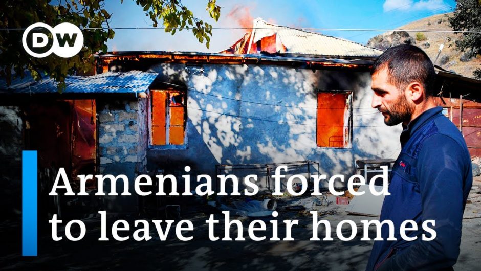 Nagorno Karabakh: Armenians burn homes as they flee Kalbajar | DW News
