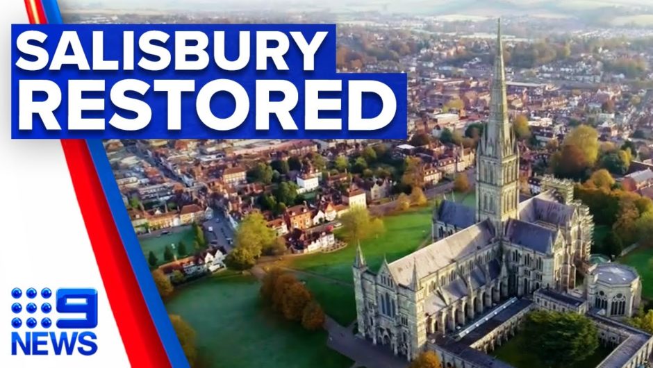 Salisbury Cathedral restored to original glory | 9 News Australia
