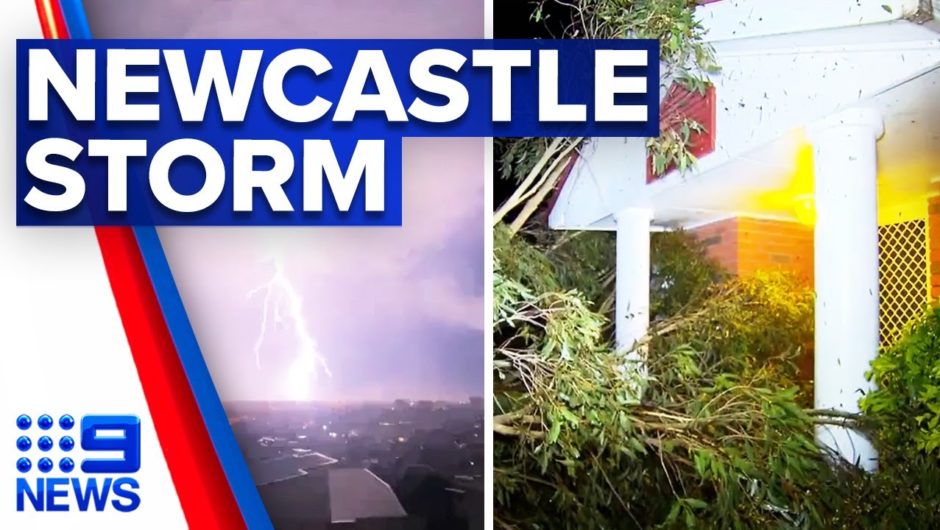 Homes destroyed after storm rips through Newcastle | 9 News Australia