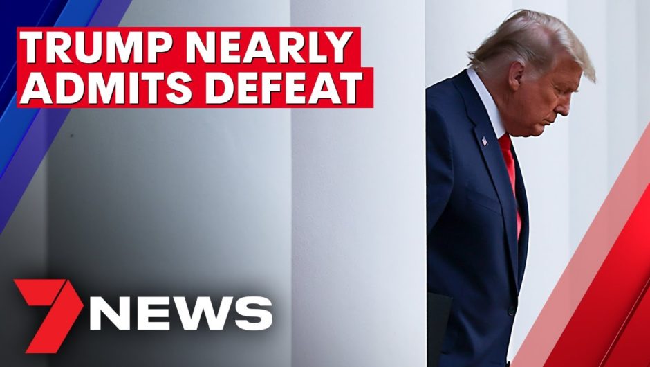 Trump comes close to admitting defeat but stops short of formal concession to Joe Biden | 7NEWS